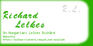 richard lelkes business card