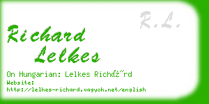 richard lelkes business card